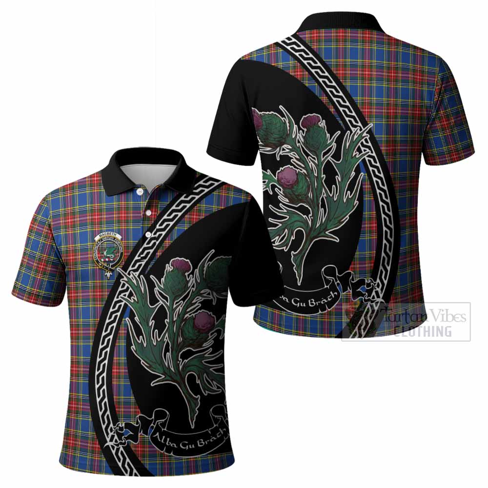 MacBeth (McBeth) Family Crest Tartan Polo Shirt Alba Thistle Inspired - Tartan Vibes Clothing