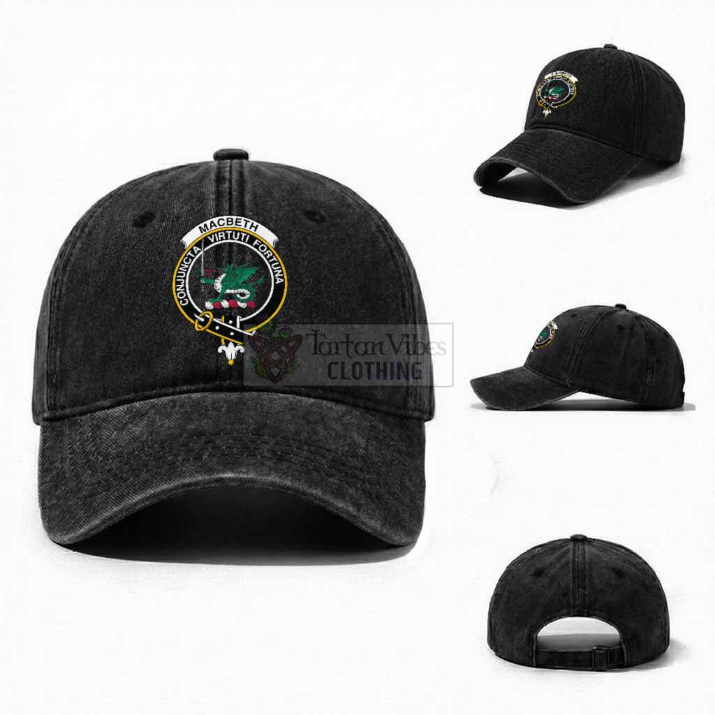 MacBeth (McBeth) Scottish Clan Crest Washed Baseball Cap