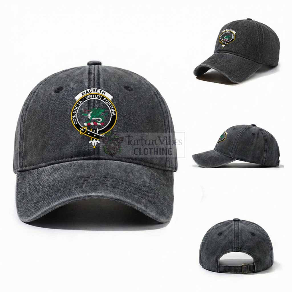 MacBeth (McBeth) Scottish Clan Crest Washed Baseball Cap