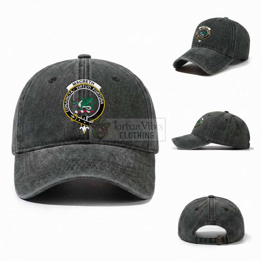 MacBeth (McBeth) Scottish Clan Crest Washed Baseball Cap