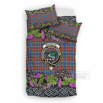 MacBeth (McBeth) Scottish Fraoch Thistle Tartan Bedding Set Celtic Cross