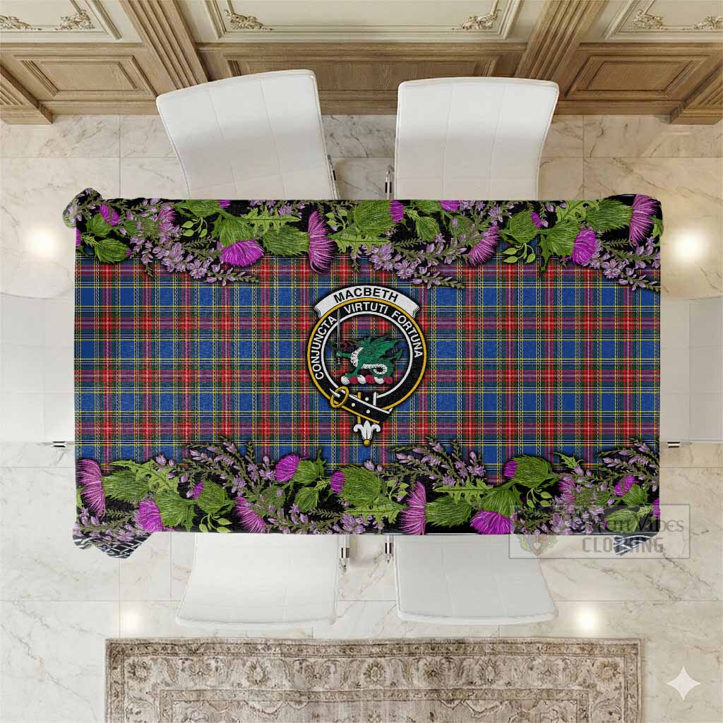 MacBeth (McBeth) Scottish Fraoch Thistle Tartan Tablecloth Celtic Cross - Tartan Vibes Clothing