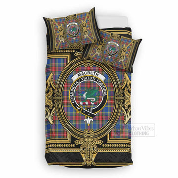 MacBeth (McBeth) Scottish Tartan Crest Bedding Set Royal Stylized
