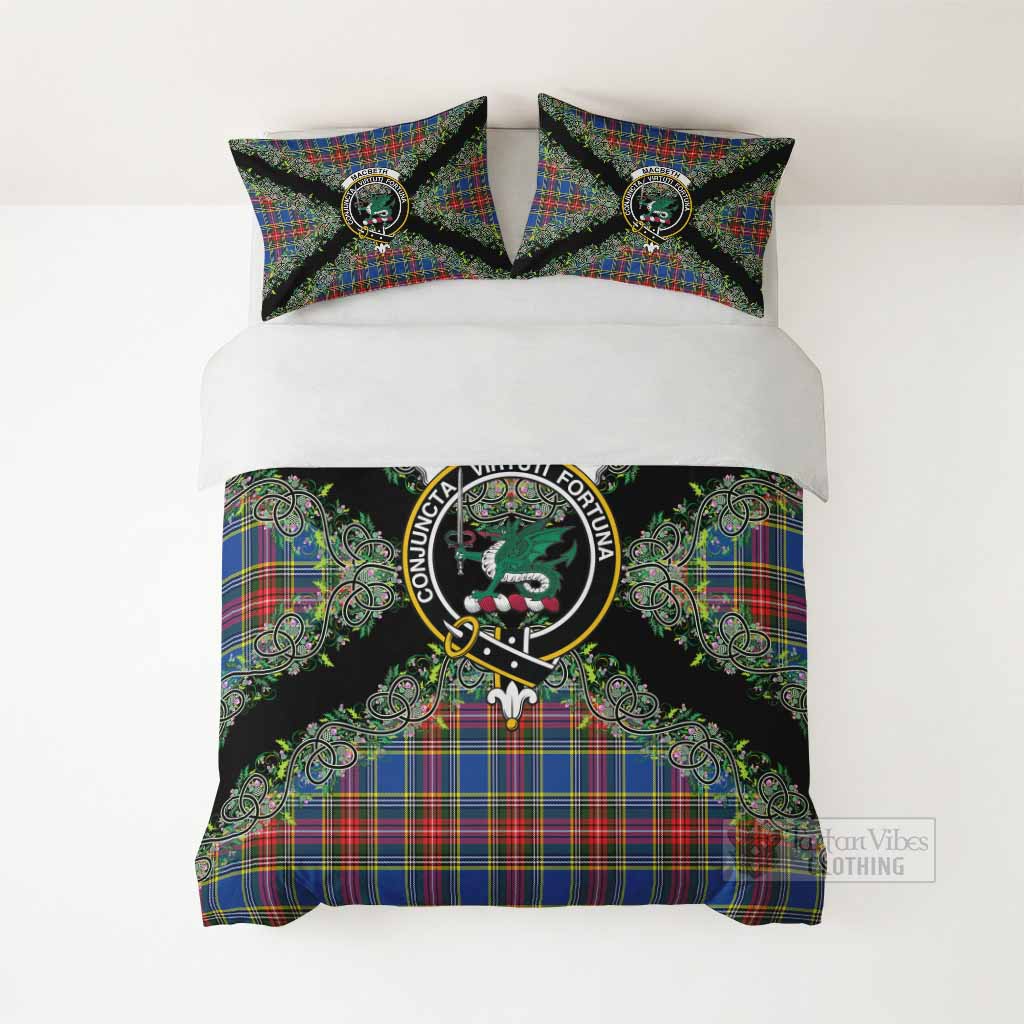 MacBeth (McBeth) Scottish Tartan Crest Bedding Set Thistle Celtic Knotwork Heritage Art - Tartan Vibes Clothing