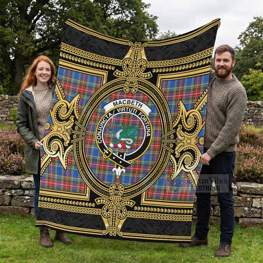 MacBeth (McBeth) Scottish Tartan Crest Blanket Royal Stylized - Tartan Vibes Clothing