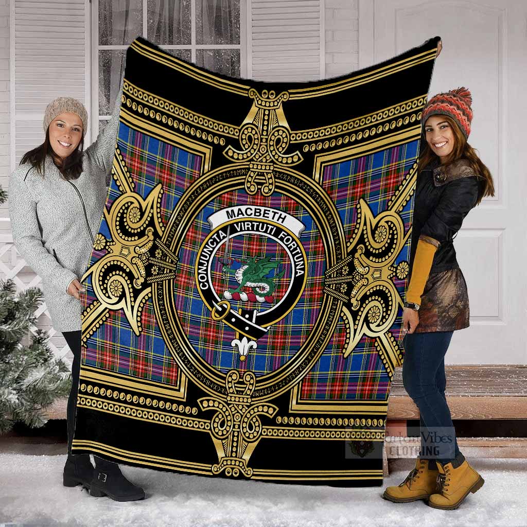 MacBeth (McBeth) Scottish Tartan Crest Blanket Royal Stylized - Tartan Vibes Clothing