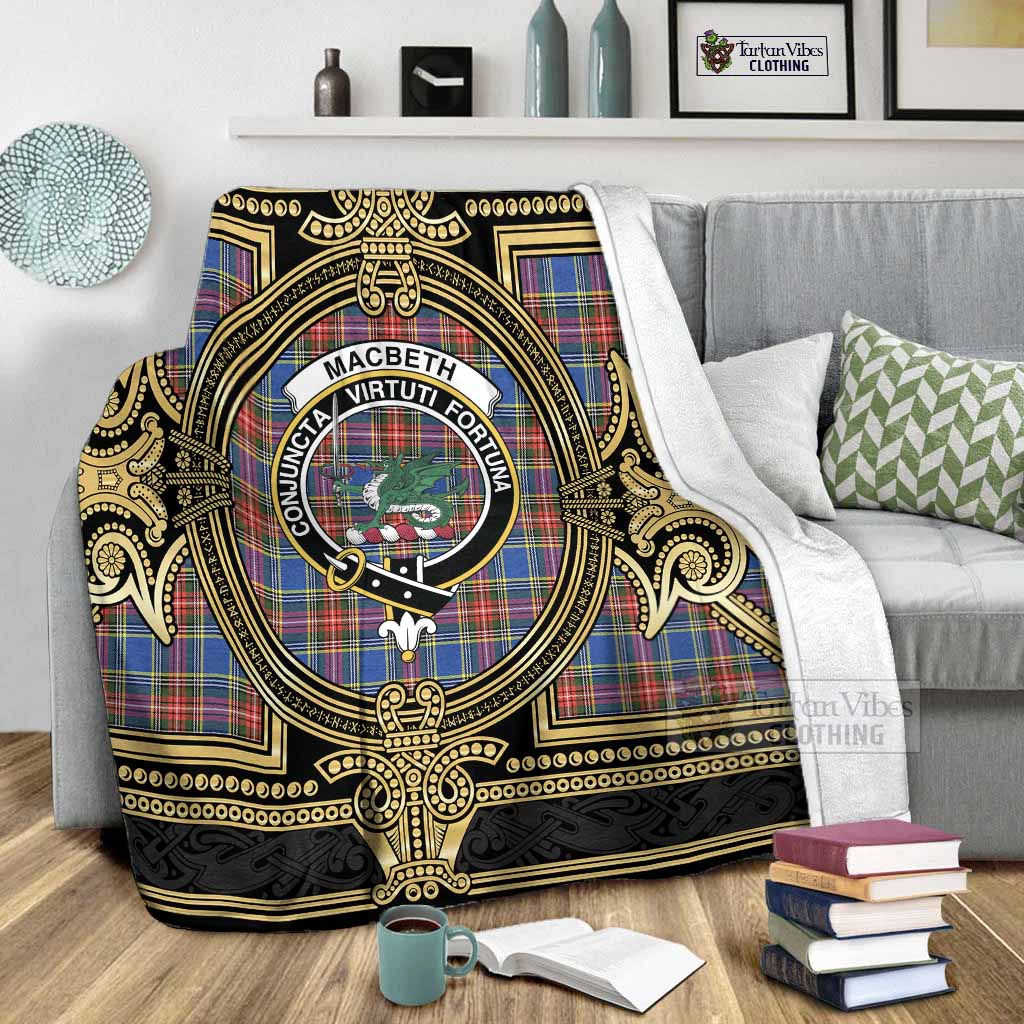 MacBeth (McBeth) Scottish Tartan Crest Blanket Royal Stylized - Tartan Vibes Clothing