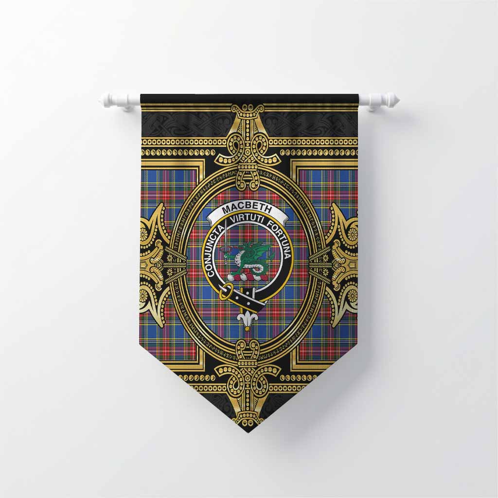 MacBeth (McBeth) Scottish Tartan Crest Gonfalon Royal Stylized Chevron - Tartan Vibes Clothing