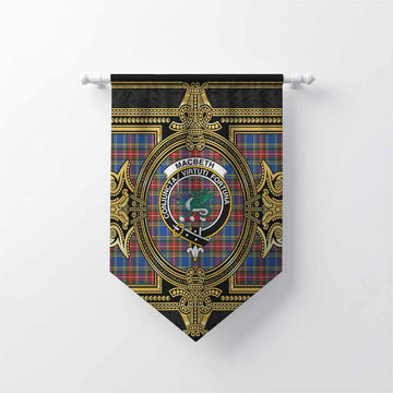 MacBeth (McBeth) Scottish Tartan Crest Gonfalon Royal Stylized Chevron - Tartan Vibes Clothing