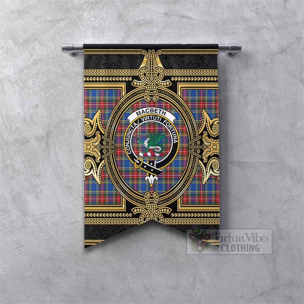 MacBeth (McBeth) Scottish Tartan Crest Gonfalon Royal Stylized Fishtail - Tartan Vibes Clothing