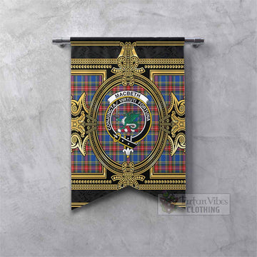 MacBeth (McBeth) Scottish Tartan Crest Gonfalon Royal Stylized Fishtail - Tartan Vibes Clothing