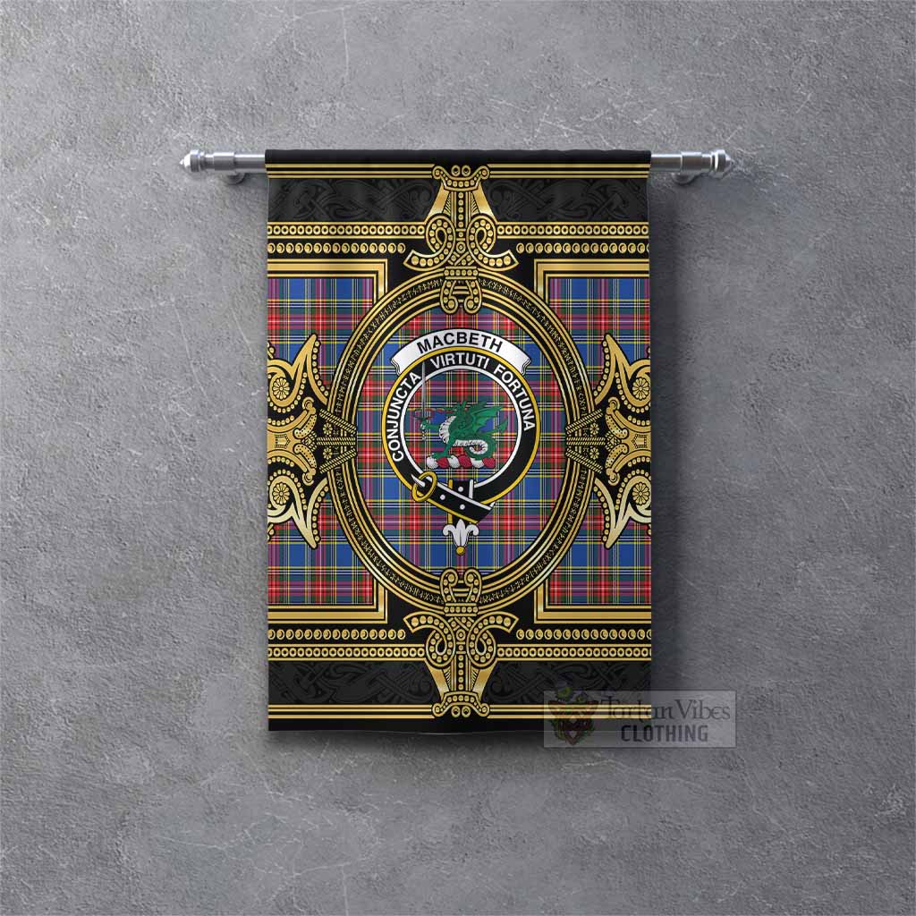 MacBeth (McBeth) Scottish Tartan Crest Gonfalon Royal Stylized Rectangle - Tartan Vibes Clothing