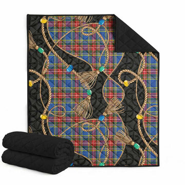 MacBeth (McBeth) Scottish Tartan Twisted Ropes Stylized Premium Quilt Super King Quilt 91" x 110" - Tartan Vibes Clothing