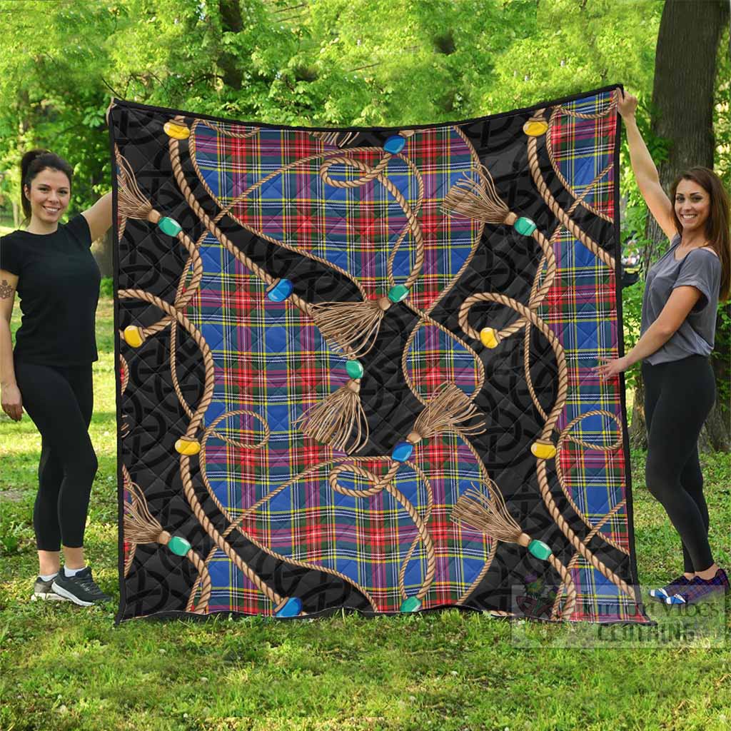 MacBeth (McBeth) Scottish Tartan Twisted Ropes Stylized Premium Quilt - Tartan Vibes Clothing