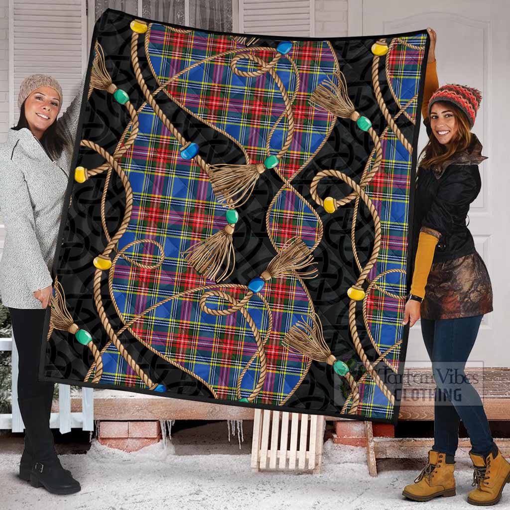 MacBeth (McBeth) Scottish Tartan Twisted Ropes Stylized Premium Quilt - Tartan Vibes Clothing