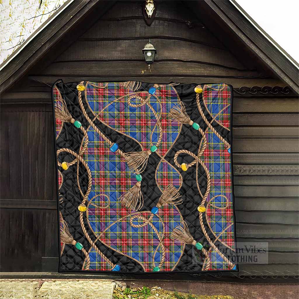MacBeth (McBeth) Scottish Tartan Twisted Ropes Stylized Premium Quilt - Tartan Vibes Clothing