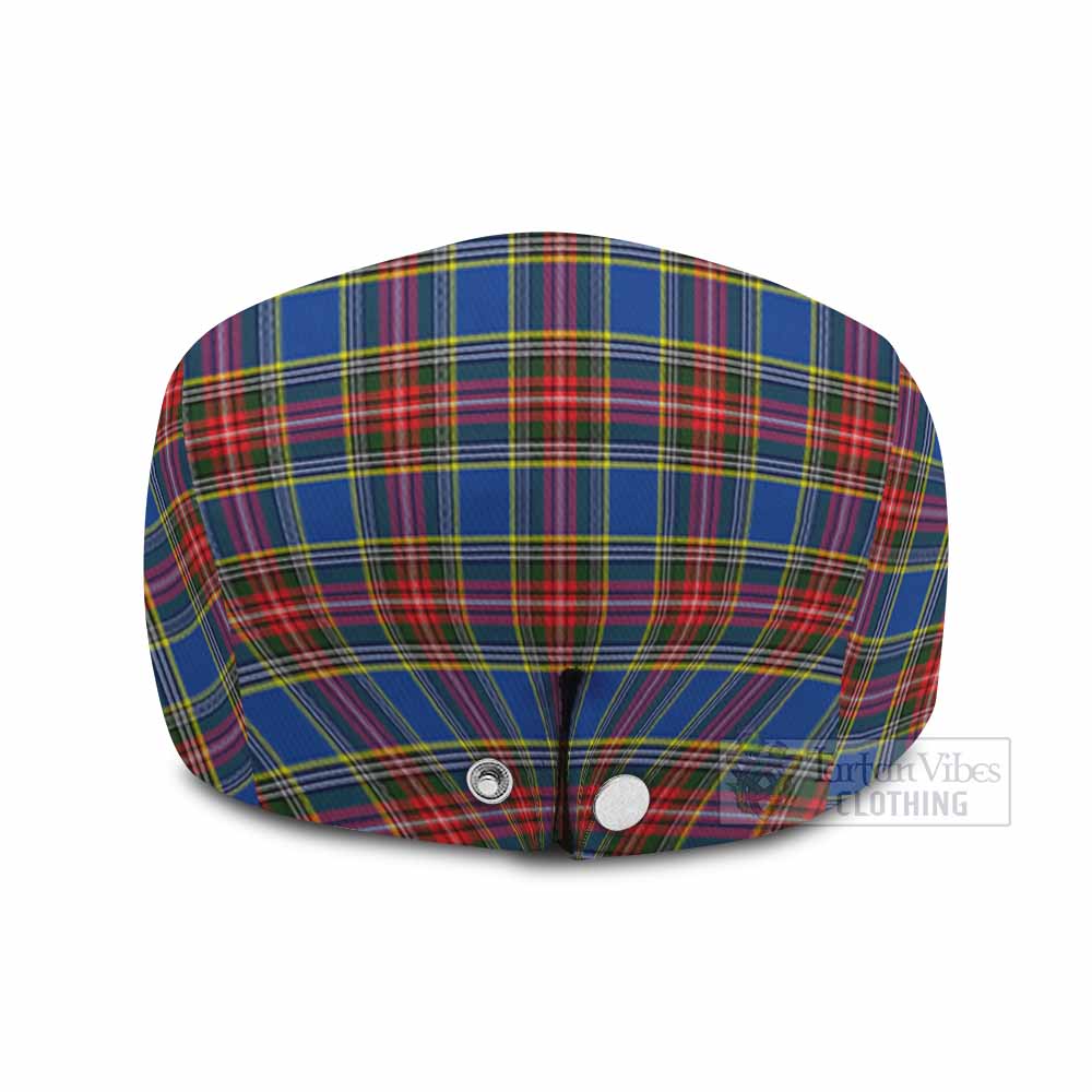 MacBeth (McBeth) Scottish Tartan White Heather With Thistle Flat Cap, Jeff Cap Beir Buaidh! - Tartan Vibes Clothing