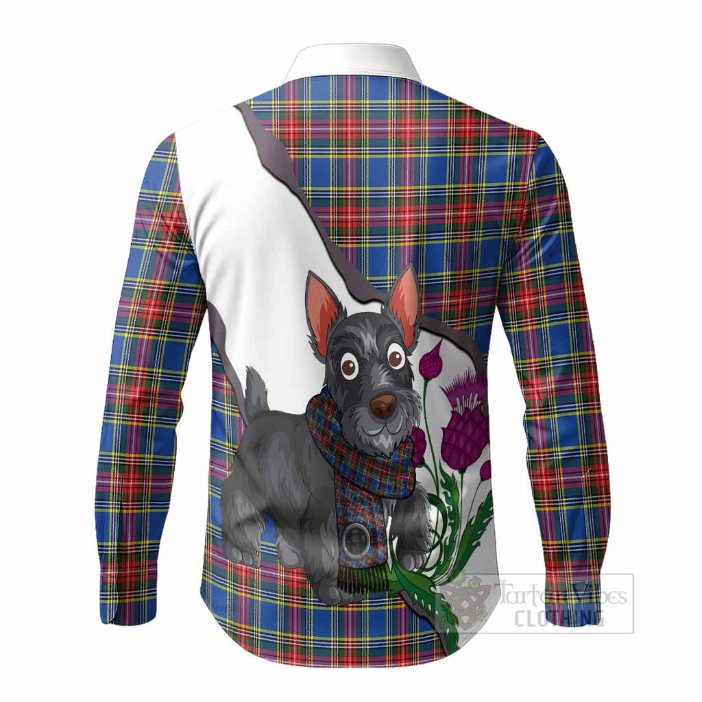 MacBeth (McBeth) Scottish Terrier Tartan Crest Long Sleeve Button Shirts Thistle Heritage Art - Tartan Vibes Clothing