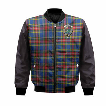 MacBeth (McBeth) Tartan Accent Bomber Jacket with Family Crest