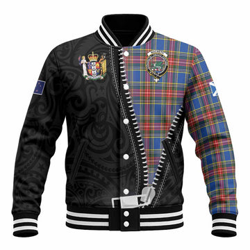 MacBeth (McBeth) Tartan Baseball Jacket New Zealand Pattern Unique Zipper Stylized