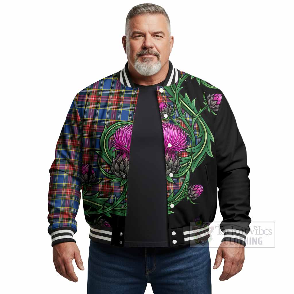 MacBeth (McBeth) Tartan Baseball Jacket Resilient Scottish Thistle - Tartan Vibes Clothing