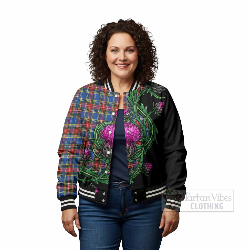MacBeth (McBeth) Tartan Baseball Jacket Resilient Scottish Thistle - Tartan Vibes Clothing