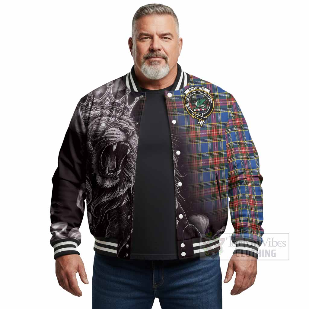 MacBeth (McBeth) Tartan Baseball Jacket Roaring Lion Heritage - Tartan Vibes Clothing