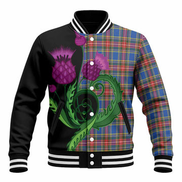 MacBeth (McBeth) Tartan Baseball Jacket Traditional Scottish Thistle