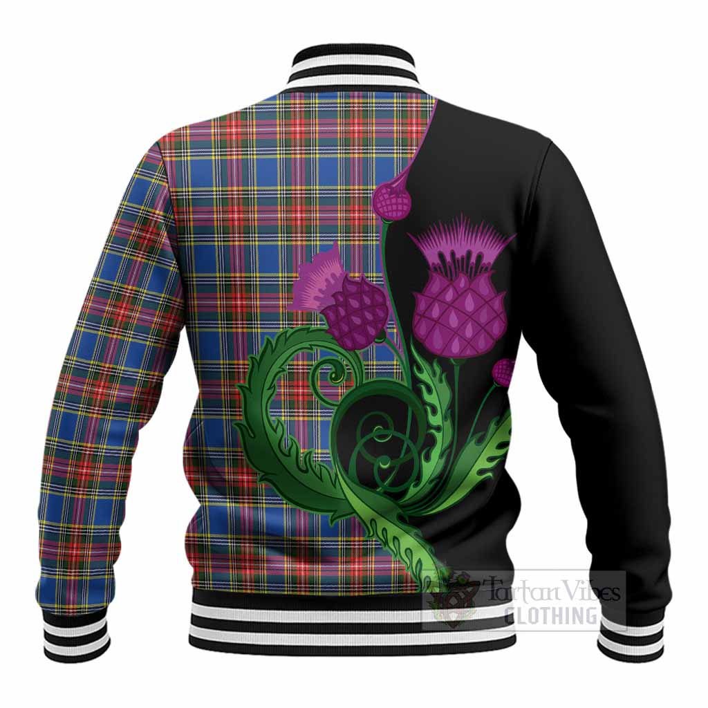 MacBeth (McBeth) Tartan Baseball Jacket Traditional Scottish Thistle