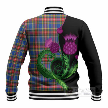 MacBeth (McBeth) Tartan Baseball Jacket Traditional Scottish Thistle