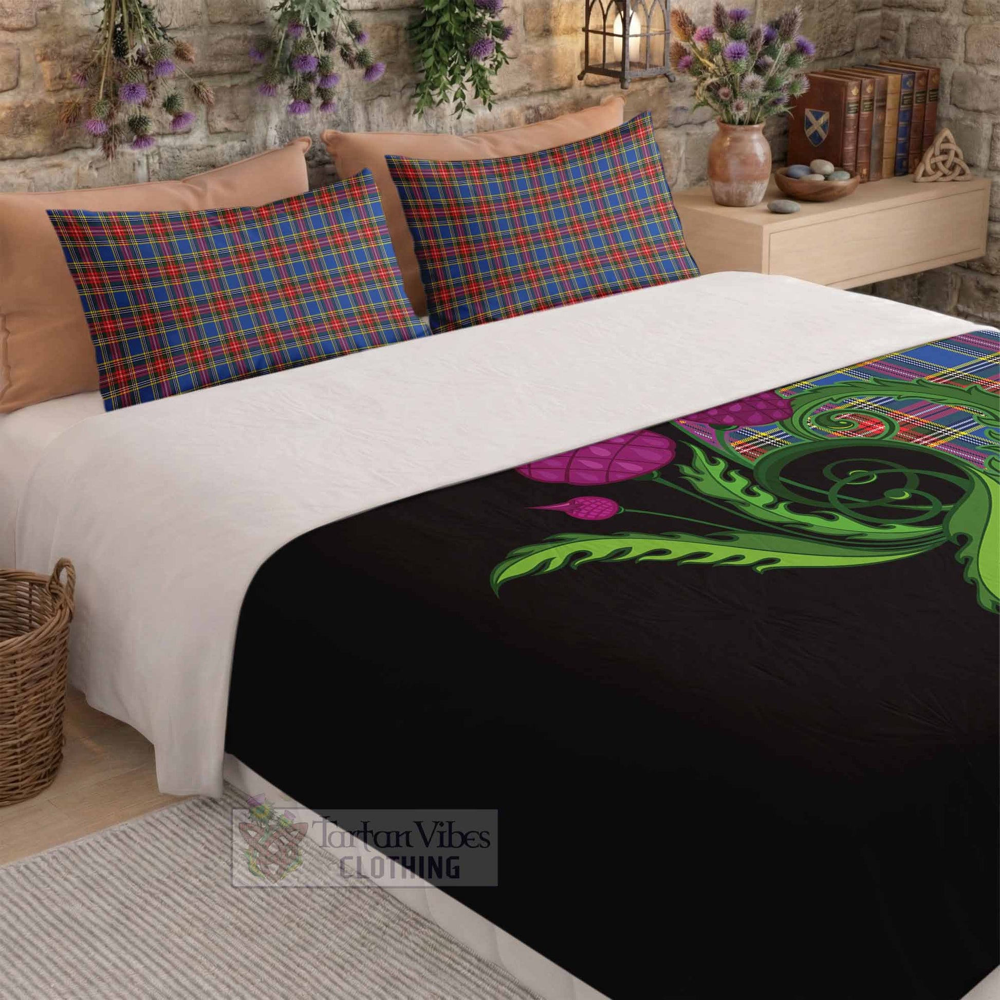 MacBeth (McBeth) Tartan Bedding Set Traditional Scottish Thistle - Tartan Vibes Clothing