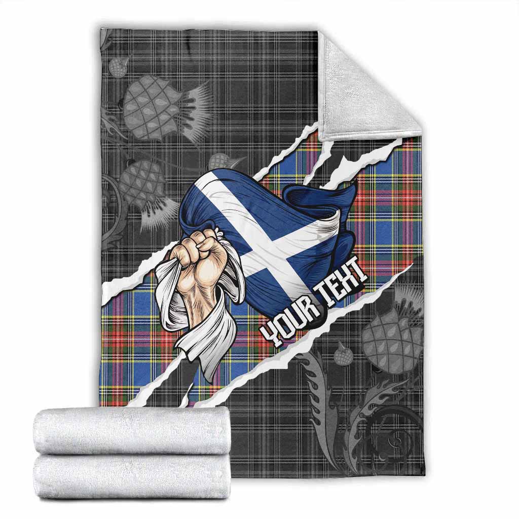 MacBeth (McBeth) Tartan Blanket Hands with Scotland National Flags X-Large 59 x 79 inches 150 x 200 cm - Tartan Vibes Clothing
