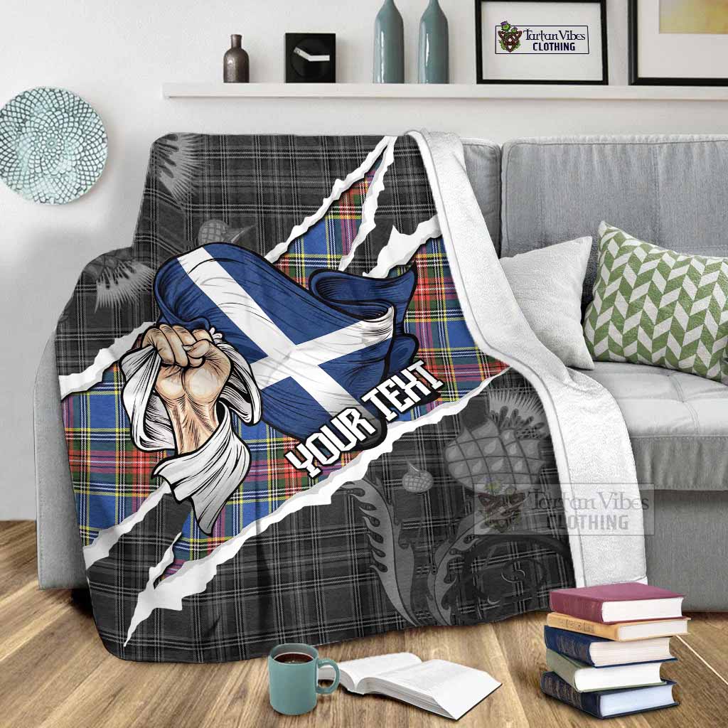 MacBeth (McBeth) Tartan Blanket Hands with Scotland National Flags - Tartan Vibes Clothing