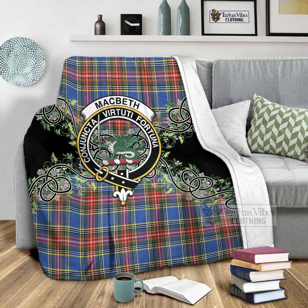 MacBeth (McBeth) Tartan Blanket Thistle Scottish Spirit - Tartan Vibes Clothing