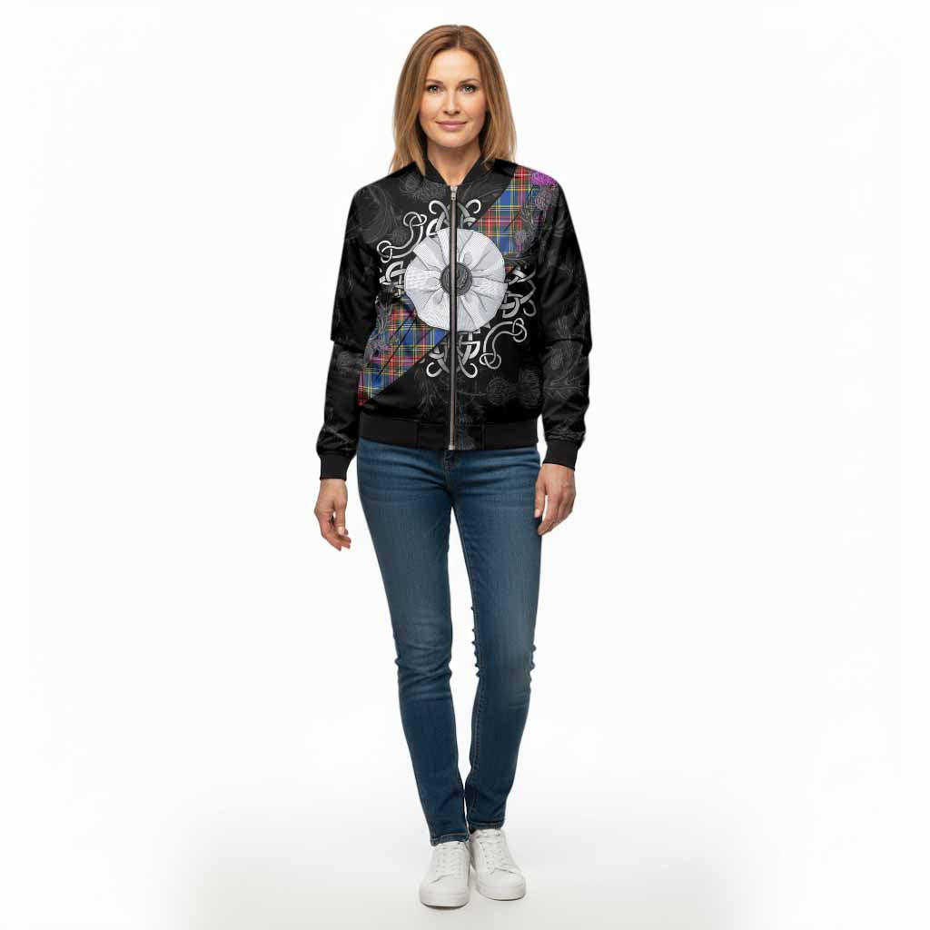 MacBeth (McBeth) Tartan Bomber Jacket Jacobite White Rose - Tartan Vibes Clothing