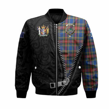 MacBeth (McBeth) Tartan Bomber Jacket New Zealand Pattern Unique Zipper Stylized