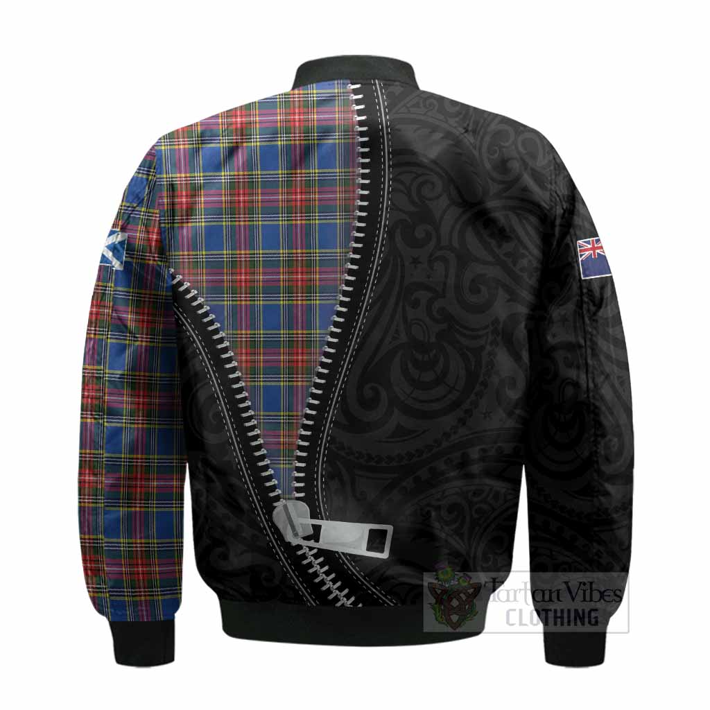 MacBeth (McBeth) Tartan Bomber Jacket New Zealand Pattern Unique Zipper Stylized - Tartan Vibes Clothing