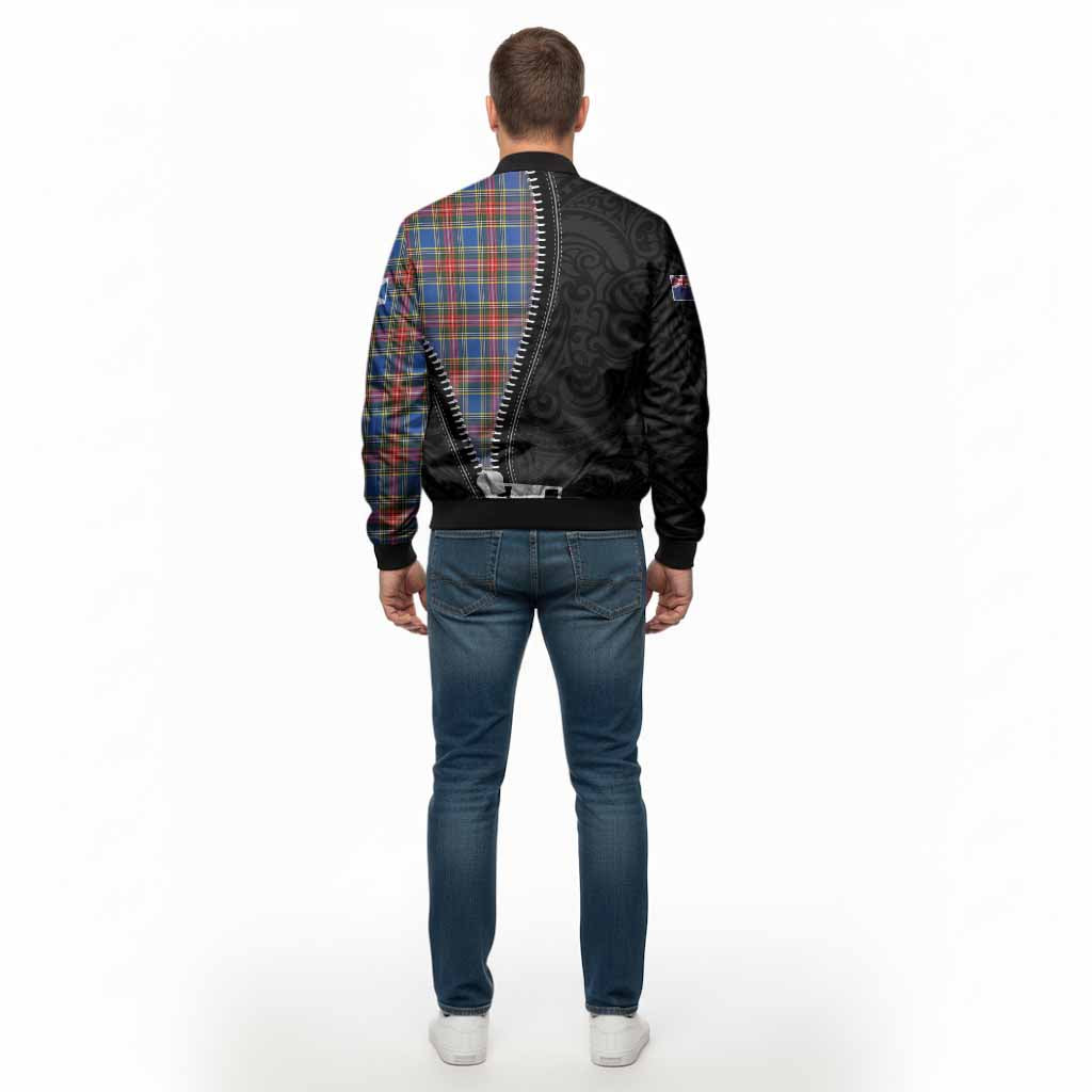 MacBeth (McBeth) Tartan Bomber Jacket New Zealand Pattern Unique Zipper Stylized - Tartan Vibes Clothing