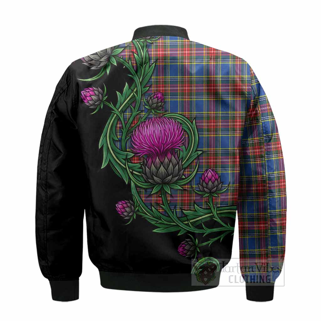 MacBeth (McBeth) Tartan Bomber Jacket Resilient Scottish Thistle - Tartan Vibes Clothing