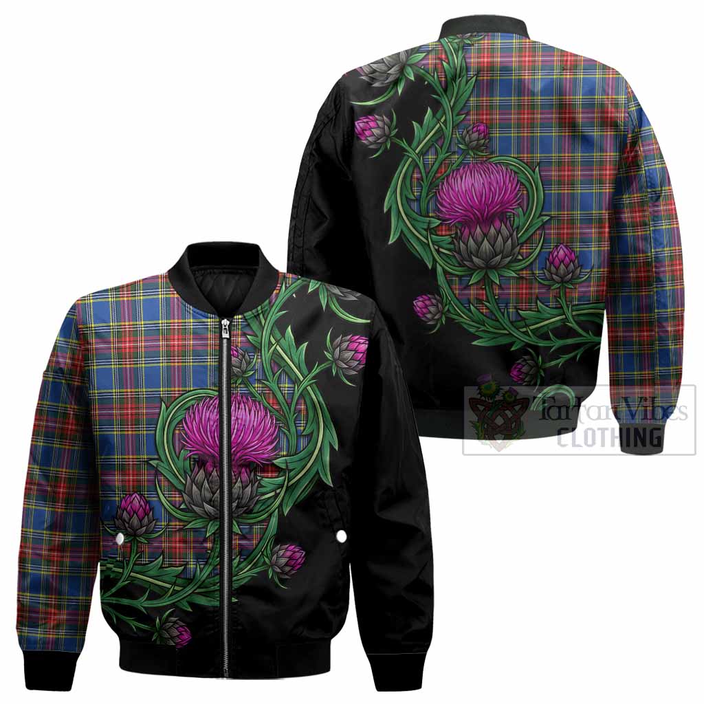 MacBeth (McBeth) Tartan Bomber Jacket Resilient Scottish Thistle - Tartan Vibes Clothing