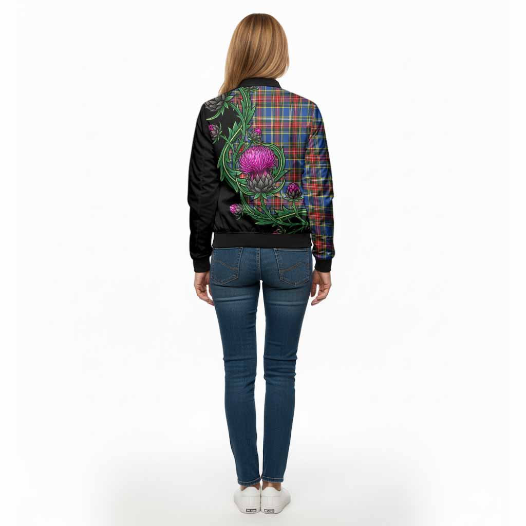 MacBeth (McBeth) Tartan Bomber Jacket Resilient Scottish Thistle - Tartan Vibes Clothing