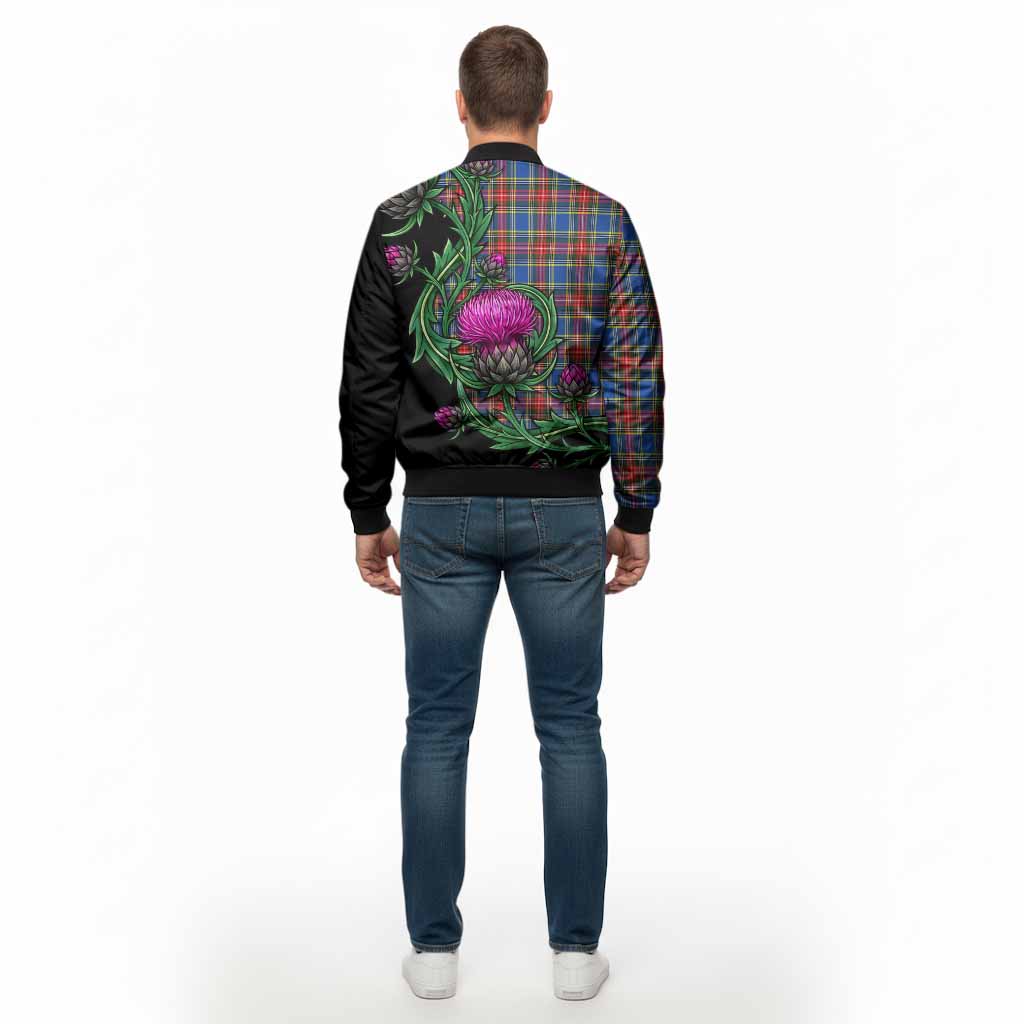 MacBeth (McBeth) Tartan Bomber Jacket Resilient Scottish Thistle - Tartan Vibes Clothing