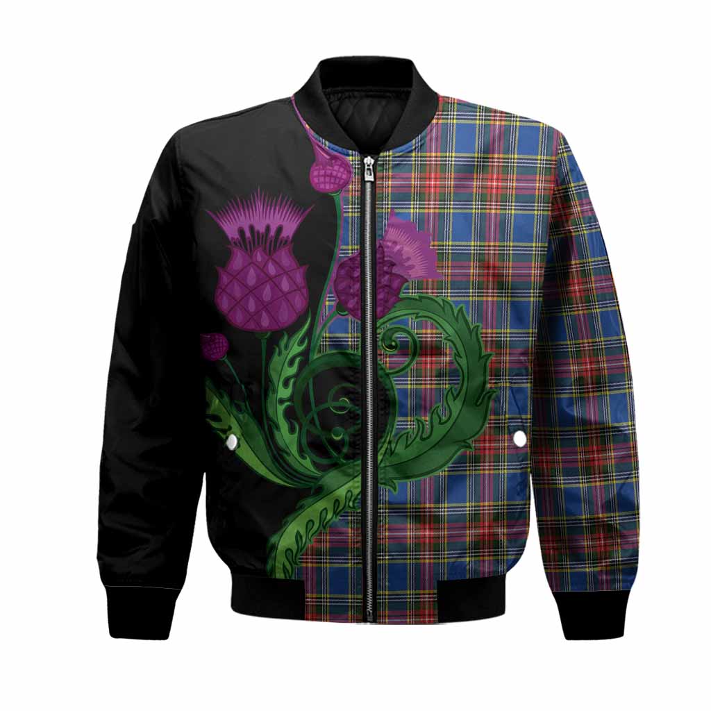 MacBeth (McBeth) Tartan Bomber Jacket Traditional Scottish Thistle