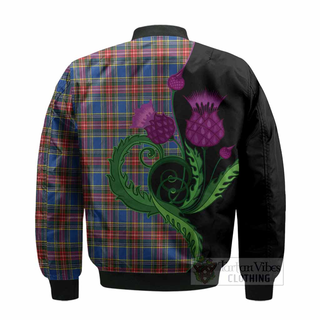 MacBeth (McBeth) Tartan Bomber Jacket Traditional Scottish Thistle