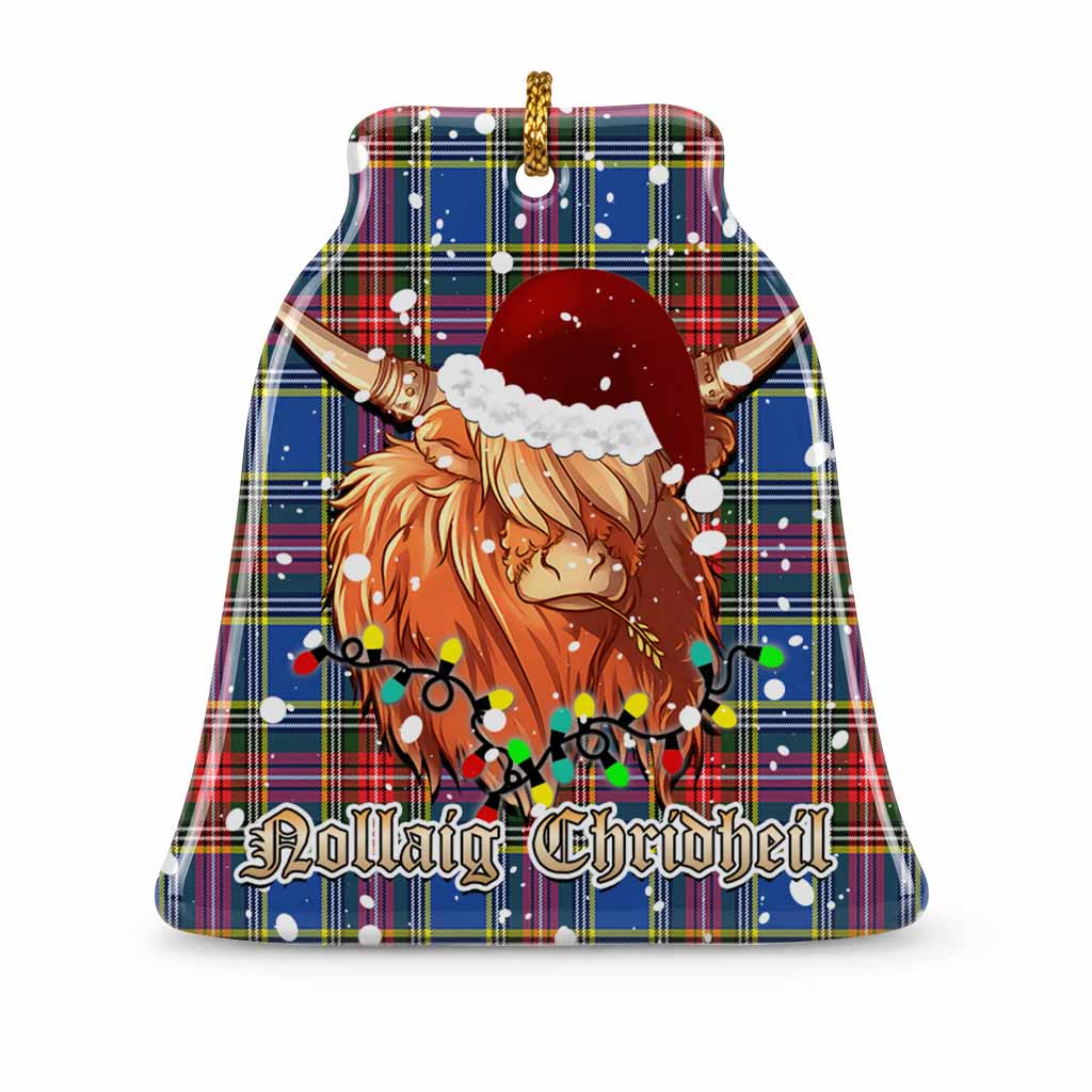 MacBeth (McBeth) Tartan Ceramic Bell Ornament Mister Coo - Highlander Decor 1 Piece - Tartan Vibes Clothing