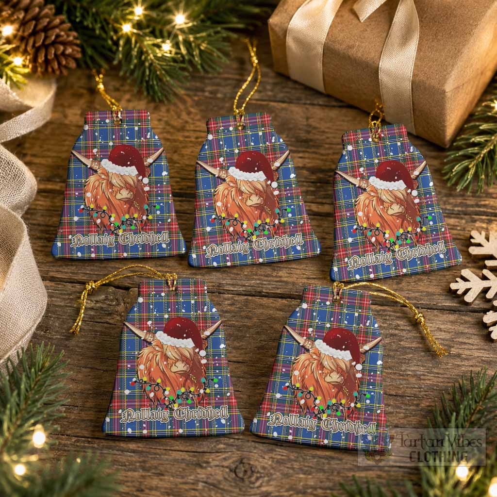 MacBeth (McBeth) Tartan Ceramic Bell Ornament Mister Coo - Highlander Decor Pack of 5 - Tartan Vibes Clothing