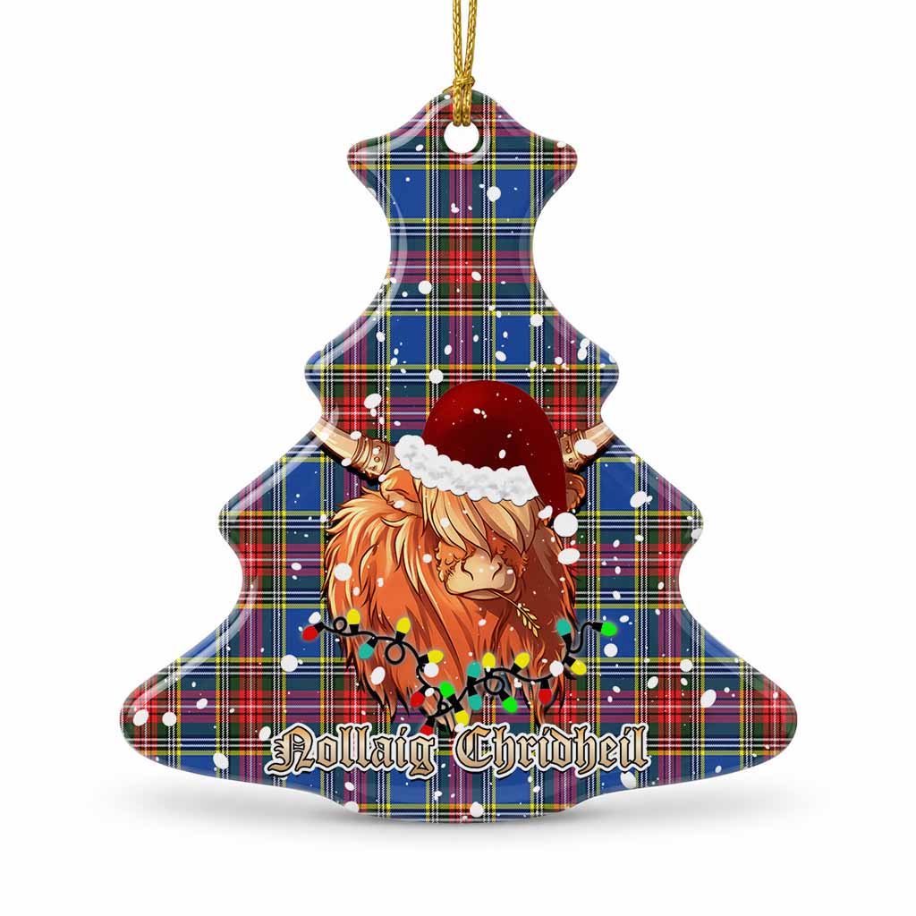 MacBeth (McBeth) Tartan Ceramic Christmas Tree Ornament Mister Coo - Highlander Decor 1 Piece - Tartan Vibes Clothing