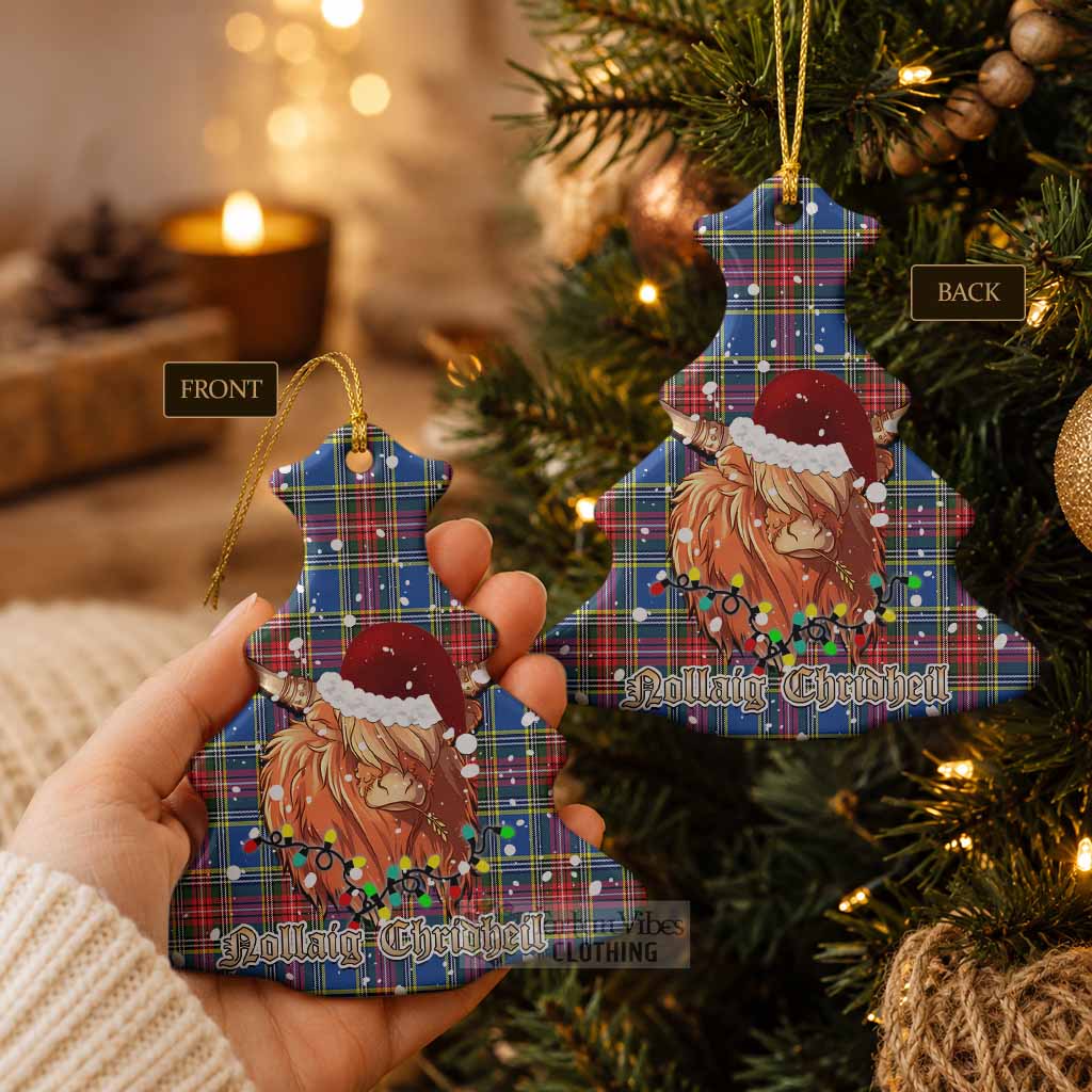 MacBeth (McBeth) Tartan Ceramic Christmas Tree Ornament Mister Coo - Highlander Decor - Tartan Vibes Clothing