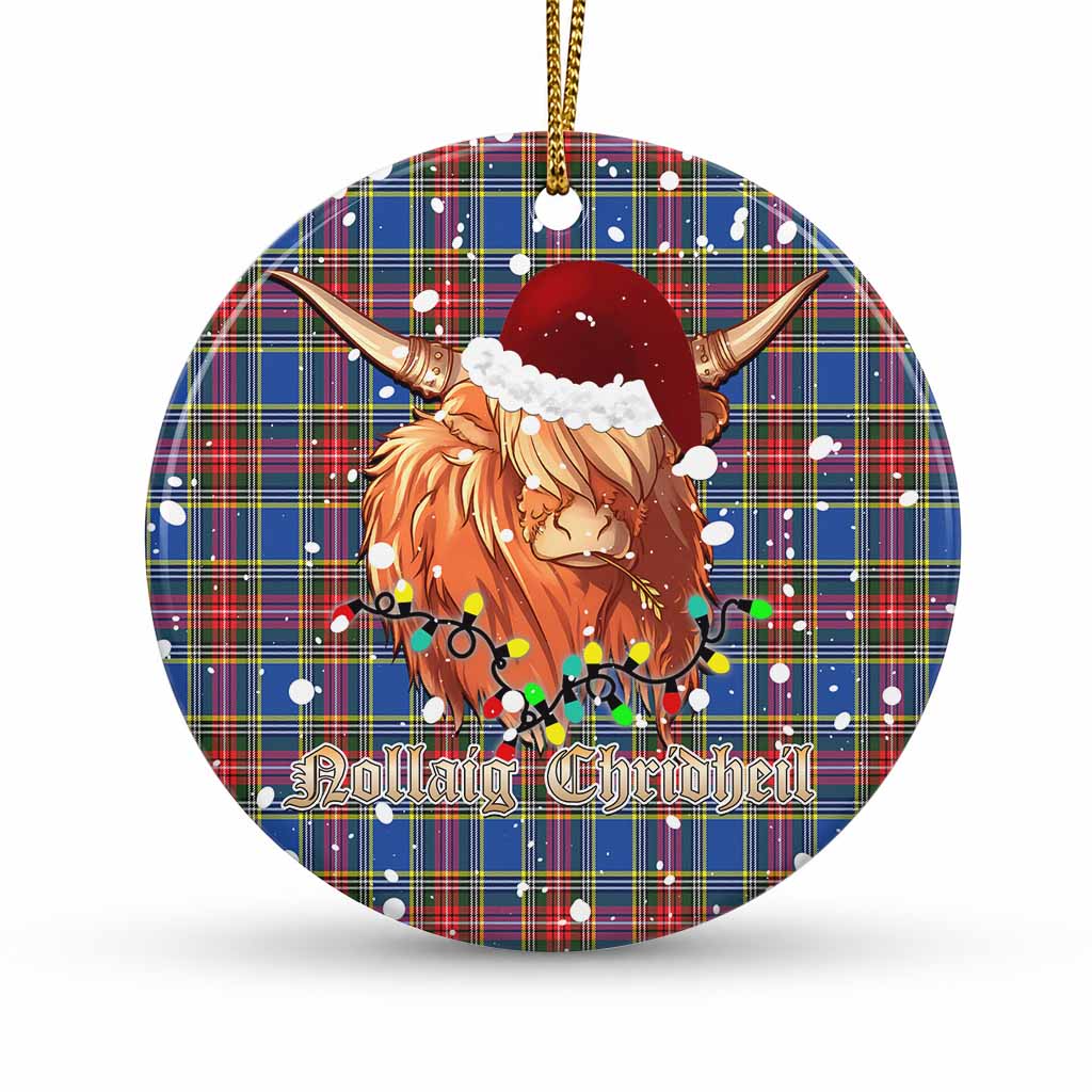 MacBeth (McBeth) Tartan Ceramic Circle Ornament Mister Coo - Highlander Decor 1 Piece - Tartan Vibes Clothing