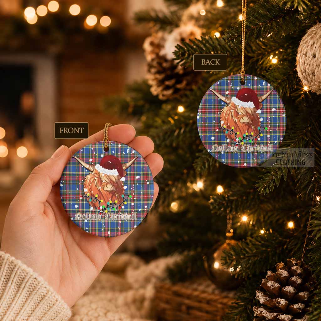 MacBeth (McBeth) Tartan Ceramic Circle Ornament Mister Coo - Highlander Decor - Tartan Vibes Clothing